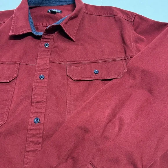 Pategonia XL men’s button up heavy duty shirt maroon/burgundy. - Picture 10 of 11